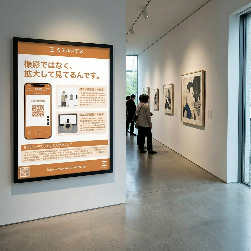 美術館用オレンジポスター